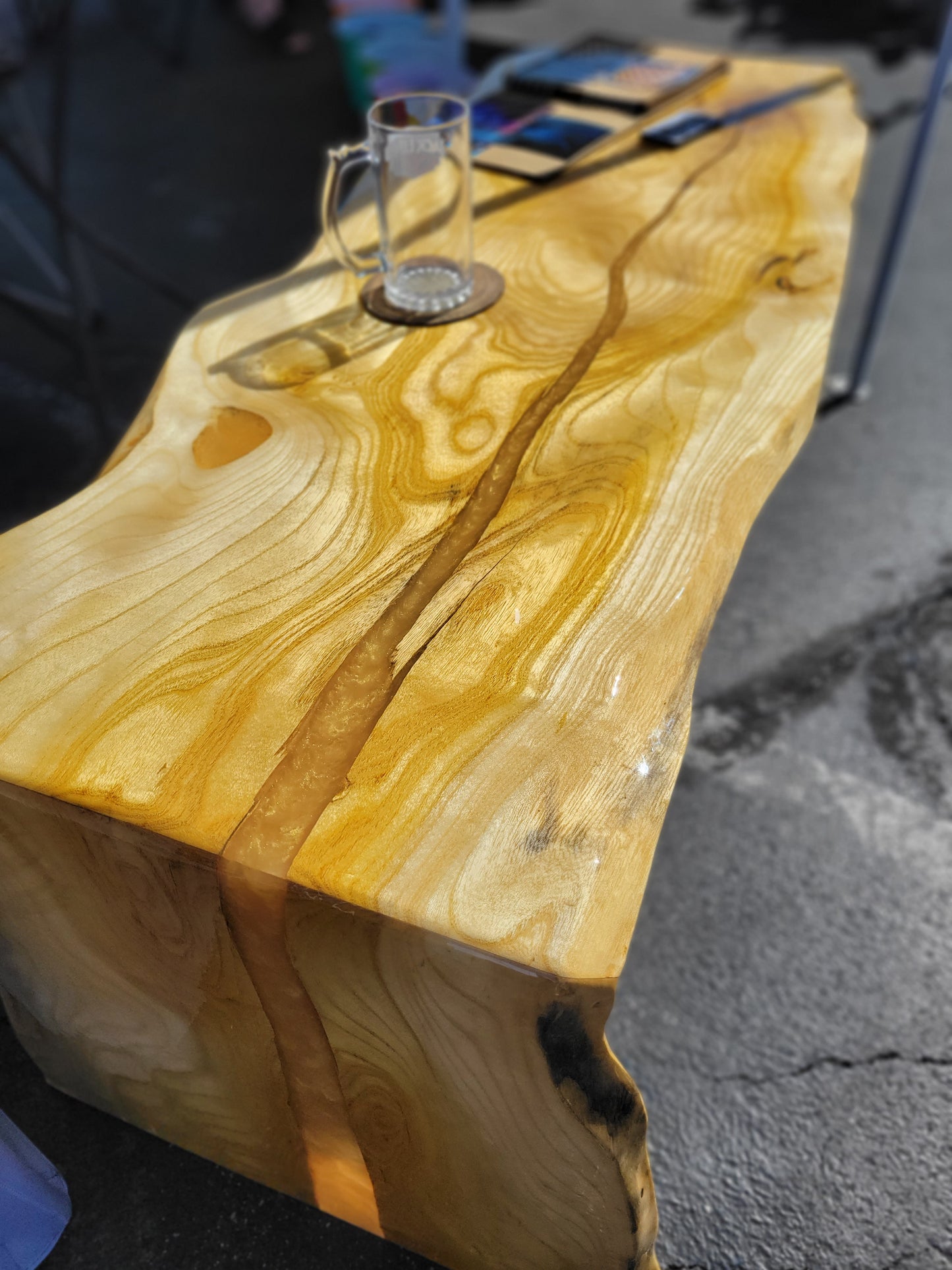 Japanese Ash Waterfall Table